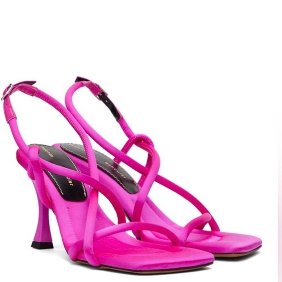‼️WOW‼️Proenza Schouler Square Strappy 90mm Sandals in Fuchsia - 8US/38EU 💕💕 - Picture 6 of 16